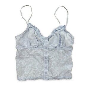Aerie Light Blue Smocked Camisole/Tank Top Women’s size small‎